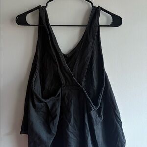 Free People Black Cross Back Tank
